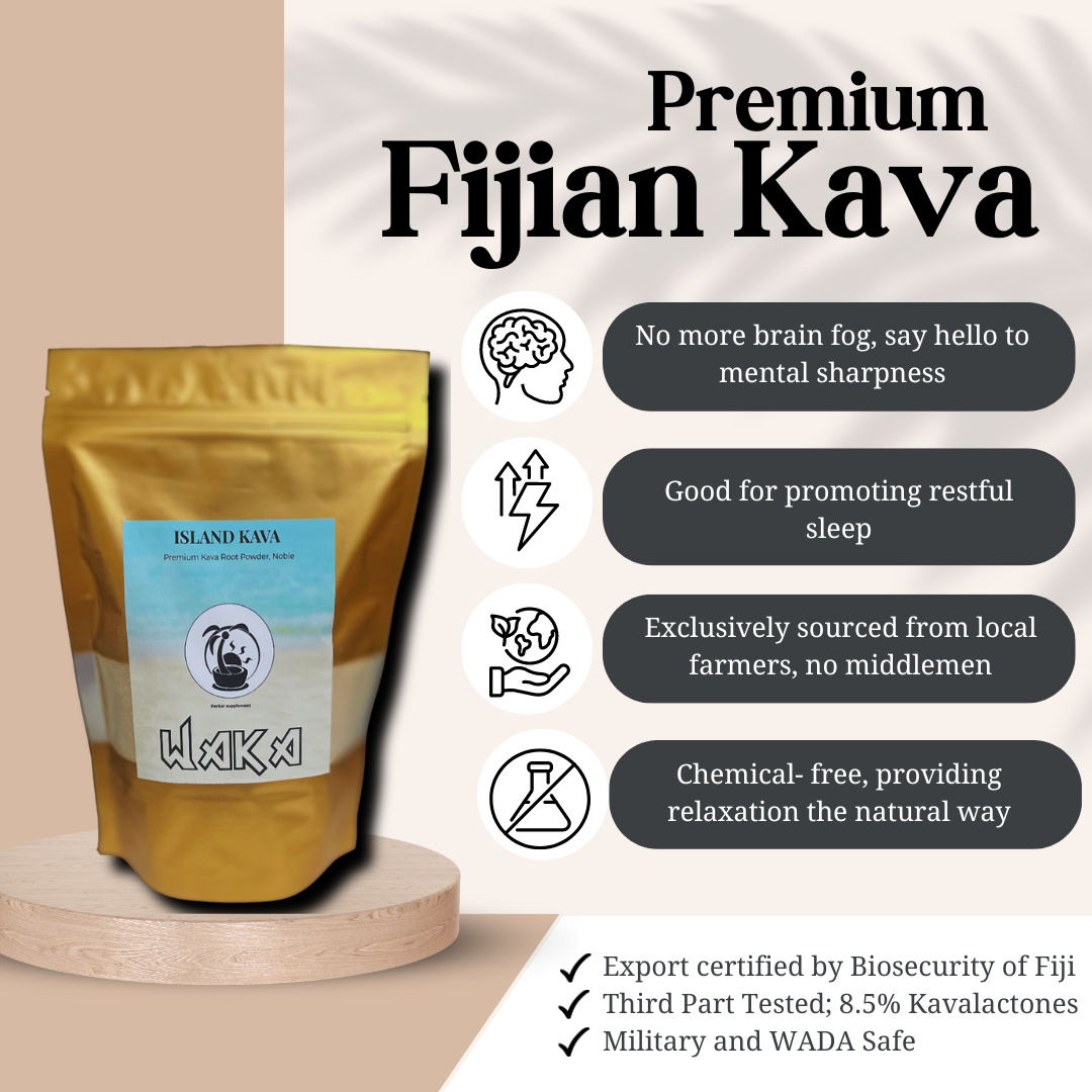 Extra Strength Mood and Relaxation Blend, Noble Kava Powder Gift Kit , with Yangonin & Kavain, 8oz